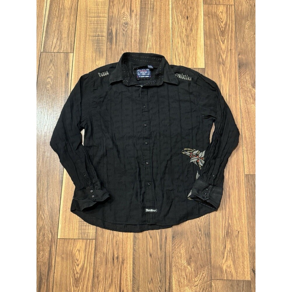 English Laundry English Heroes John Lennon Shirt Revolution Embroidered Sz XXL